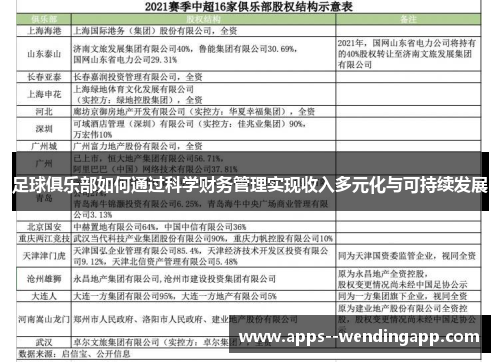 足球俱乐部如何通过科学财务管理实现收入多元化与可持续发展